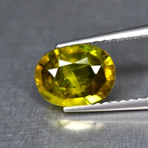1,33 Karat romantischer unbeheizter grüner Titanit Sphene loser Edelstein - Bild 1 von 1