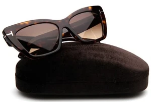 New TOM FORD Wyatt TF871 52F Havana Sunglasses 56-15-140mm B40mm Italy - Picture 1 of 10
