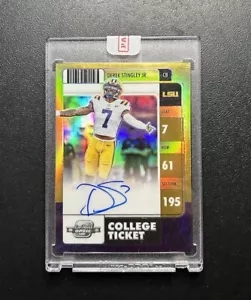 Selecciones de draft óptico Panini Contenders 2022 Derek Stingley Jr. RC automático dorado 7/10 - Imagen 1 de 2