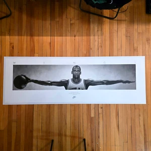 Vintage Original 1st issue 1989 Michael Jordan Nike "Wings" Poster - NBA Bulls - Bild 1 von 4