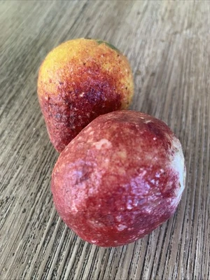 Fruta fresa de mármol pintada a mano italiana vintage Foto 1 de 4