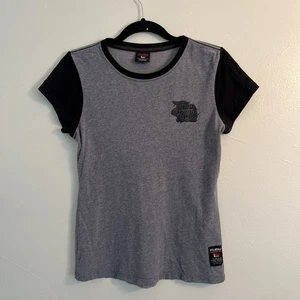 FUBU Vintage Raglan Graphic Crewneck Tee, Black & Gray- XL - Picture 1 of 8