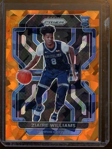 2021-22 Panini Prizm Ziaire Williams Orange Ice Rookie Memphis Grizzlies #313 - Picture 1 of 2