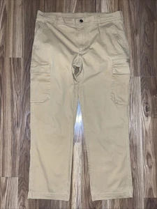 LL Bean Flex Cargo Pants Mens 36x29 Brown Straight Outdoors Canvas - Picture 1 of 13