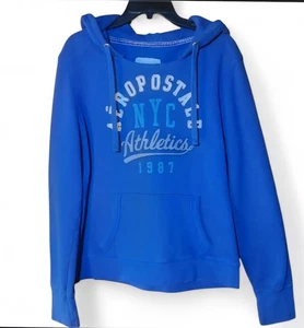 Aéropostale VIntage Y2k Blue 1987 HOODIE.  SIZE XL.  EXCELLENT CONDITION! - Picture 1 of 7