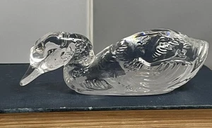 Signed BACCARAT France Crystal Small Duck CHIP - Imagen 1 de 11