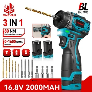 1/4" Akku Akkuschrauber 16,8V Bohrschrauber Schlagbohrschrauber Bürstenlos Kit  - Bild 1 von 27