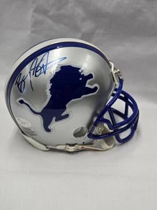 Barry Sanders Autographed Detroit Lions Mini Helmet - JSA - Picture 1 of 11