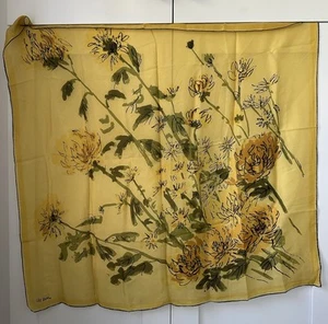 Bufanda de seda Vera vintage enrollada a mano 30 X 30 pulgadas firmada sin etiqueta - Imagen 1 de 3