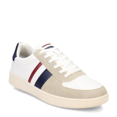 Men's Ben Sherman, Hyde Sneaker BSMHYDV-1646 White/Beige/Navy/Red BLEND - Image 1 of 4