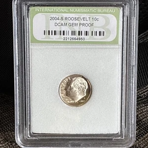 Moneda de diez centavos Roosevelt 2004-S 10C DCAM (prueba) - Imagen 1 de 7