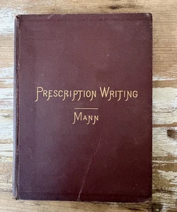 Antique medical book Manual of Prescription Writing textbook Matthew Mann 1882 - Bild 1 von 14