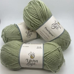 THREE Skeins Yarn Bee Pearlspun Low Pill Fiber Matcha Mondays 3.5oz 150yd Each - Picture 1 of 4