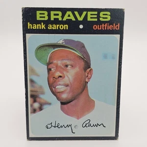 1971 Topps #400 Hank Aaron HOF Braves VG VG/EX MISCUT - Picture 1 of 2