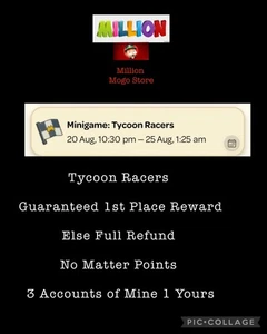 π« Tycoon Racer Event Mono_poly_Go Full Carry Assured Guarantee 1st Place Reward - Picture 1 of 1