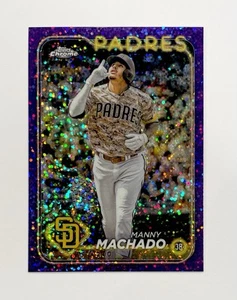 2024 Topps Chrome Purple Speckle Refractor #12 Manny Machado /299 Padres - Picture 1 of 1