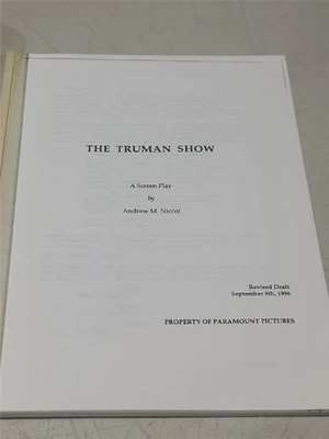 The Truman Show 09/08/1996 Screenplay Script by Andrew M. Niccol - Image 1 of 4
