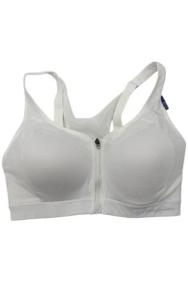 Sujetador deportivo Champion para mujer con control de movimiento y cremallera blanco Foto 1 de 2