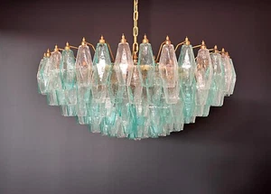 Türkis & Klar POLIEDRI Murano Glas Kronleuchter - Bild 1 von 23