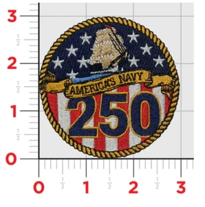 NAVY 250TH ANNIVERSARY EMBROIDERED PATCH - Picture 1 of 1