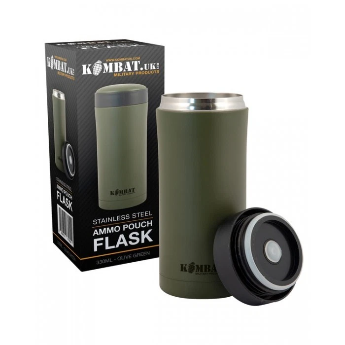 Kombat GREEN Military PLCE Ammo Pouch Thermal Army Mug/Thermos Drinks Flask NEW