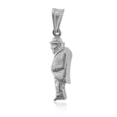 Ciondolo accoppiato gobbo mm 23x7 in argento 925 - Immagine 1 di 2