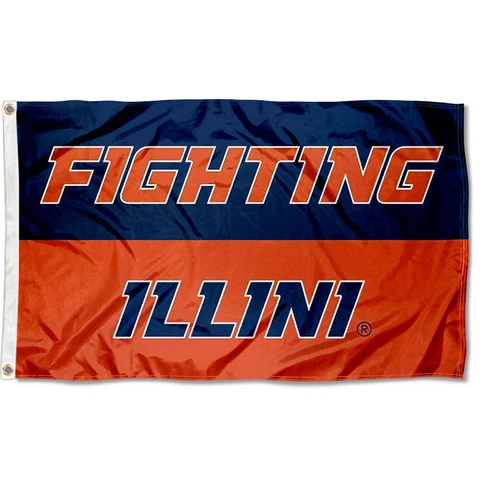 Illinois Fighting Illini Large Outdoor Flag Cover