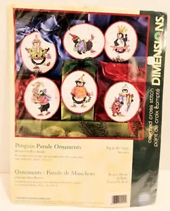 Dimensions Penguin Parade Counted Cross Stitch Christmas Ornaments Set 6 - Bild 1 von 3