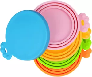 Silicone Pet Can Lids Set - 5 Universal Covers for Dog & Cat Food Cans - Picture 1 of 12
