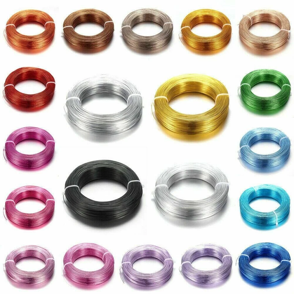 Alambre de aluminio para rebordear alambre de joyería hágalo usted mismo 0,6/1,2/2,5/3/3,5/4/5/6 mm Foto 1 de 1