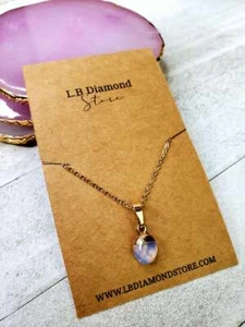 Natürliche kleine Kristall Halskette - Amethyst Heilkristall Halskette - Bild 1 von 3