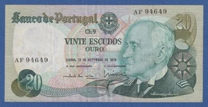 PORTUGAL -- 20 ESCUDOS ( 13.9.1978 ) -- RADAR # -- VF -- CHAPA 9 -- PICK 176a . - Picture 1 of 2