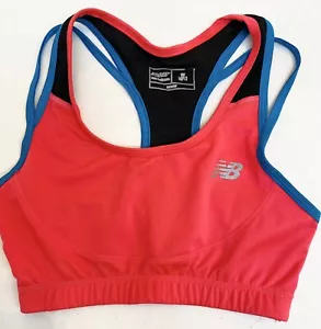 New Balance Hot Pink Mesh Racerback Sport Bra, Size M (12) no bra inserts GUC - Picture 1 of 5