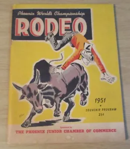DE COLECCIÓN 1951 RECUERDO PROGRAMA/EVENTO CALENDARIO ~ Phoenix "RODEO" ~ Hopalong Cassidy - Imagen 1 de 19