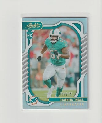 2022 Panini Absolute Channing Tindall #152 Spectrum Rookie Card RC /275 Dolphins - Image 1 of 2