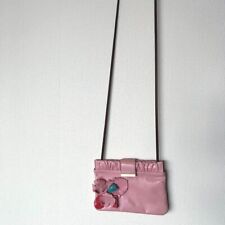 miu miu 2way Bag Clutch Cross Body Pink Flower Motif Preowned Authentic