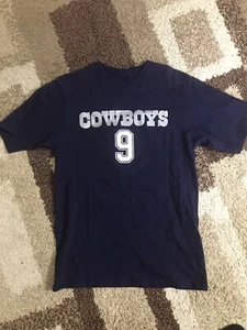 Dallas Cowboys Reebok Mens Tony Romo #9 Navy Blue T-Shirt S AA149 - Picture 1 of 3