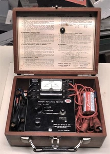 VINTAGE JAMES BIDDLE MODEL 1 MOTOR ROTATION TESTER INDUSTRIAL SURPLUS GOOD - Picture 1 of 3