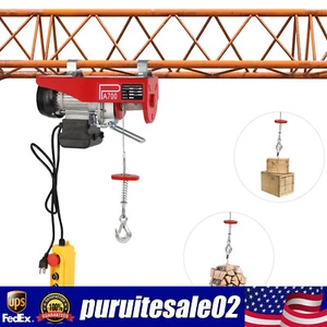 1543lbs Overhead Electric Hoist Crane Lift Garage Winch with Remote 110V US - Picture 1 of 11
