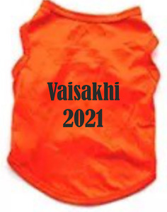 Pet Small Dog Puppy Vaisakhi 2021 Vest T-Shirt Coat 