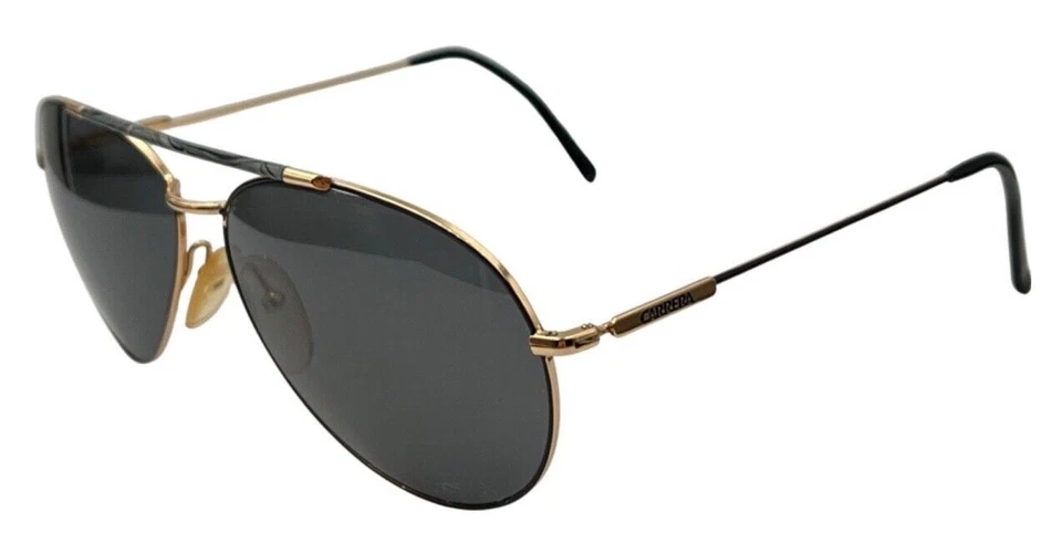 Gafas de sol piloto Carrera 5349 vintage negras doradas Austria ¡con lentes nuevas! Foto 1 de 4