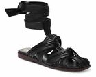 SAM EDELMAN Imogene leather Wrap Sandals Sz 8 black Sculpture To Wear