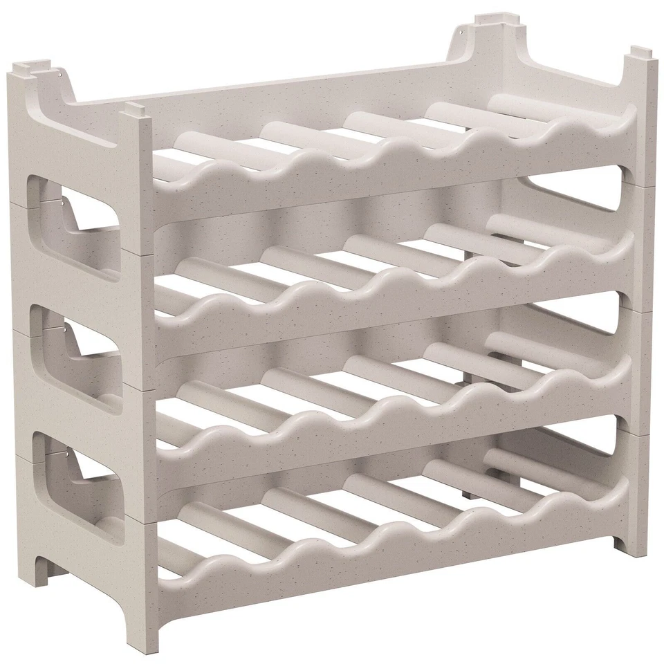 ARTECSIS Weinregal aus Kunststoff stapelbar - Modulares Flaschenregal granitgrau - Bild 1 von 4