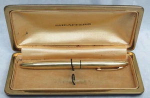 VINTAGE 14K SOLID GOLD SHEAFFER FOUNTAIN PEN & 14K GOLD NIB IN ORIGINAL BOX - Picture 1 of 7