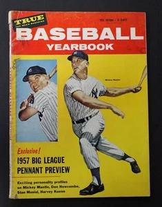 1957 True's Baseball Yearbook Magazine Mantle Cover *M531 - Picture 1 of 5