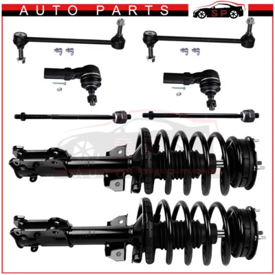 For 2005-2010 Ford Mustang Front Shocks Struts Sway Bars Tie Rods End Links - Image 1 of 4