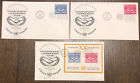 Sc UN 143-45 Set of 3 Fleetwood 1965 United Nations Int’l Cooperation Year FDC