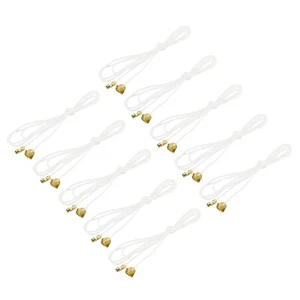 Pull Cord for Ceiling Switch Pull Cord String Chain Extension White Golden 10pcs - Picture 1 of 5
