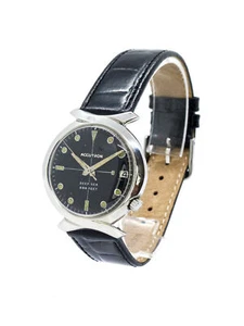 Bulova Wristwatch Accutron DEEP SEA 666 Feet Tuning Fork Date Steel - Picture 1 of 10