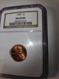 1985 Lincoln Cent NGC MS69 This is a Beautiful RED Well Struck Coin, NICE!... - Picture 1 of 3